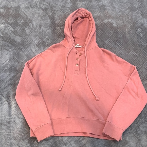 Sky and Sparrow cropped pink hoodie - Picture 1 of 5